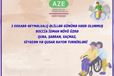 Şimal: boccia idman növü üzrə turnirlər keçiriləcək