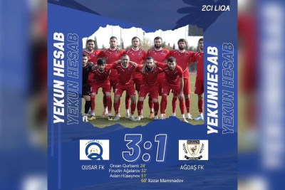 Futbol: II Liqanın XI turunda “Qusar” FK uğur qazanıb