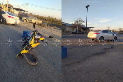 “Xaçmaz store”un önündə motosikletçini maşın vurub