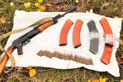 Xaçmazda “AK-74” markalı avtomat tapılıb