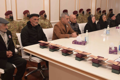 Quba: şəhidlərin ailə üzvlərinə medallar təqdim edilib