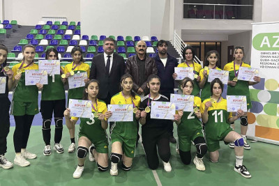 Quba Olimpiya İdman Kompleksində voleybol birinciliyi təşkil edilib