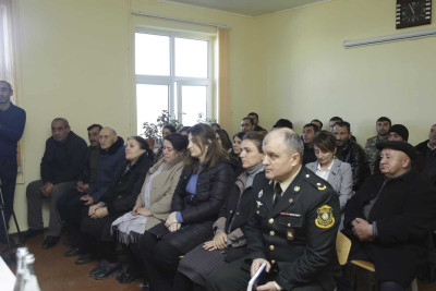 Xaçmaz: Elnur Rzayev Sayad kəndində sakinlərlə görüşüb