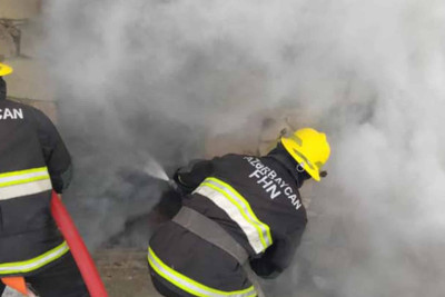 Xaçmazda yanğın qeydə alınıb