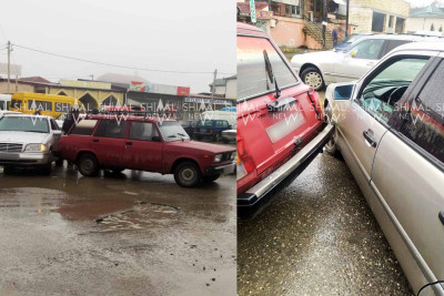 Quba: bazar ərazisində “VAZ” “Mercedes”lə toqquşub