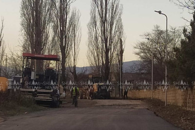 Quba: ötən il təmiri yarımçıq qalan Zizik kəndinin yolu asfaltlanır