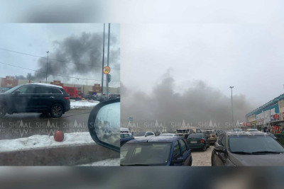 Qubalı iş adamlarına məxsus bazar yanır