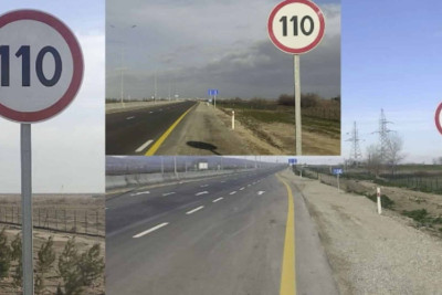 Ödənişli yol: yeni sürət nişanları quraşdırılıb