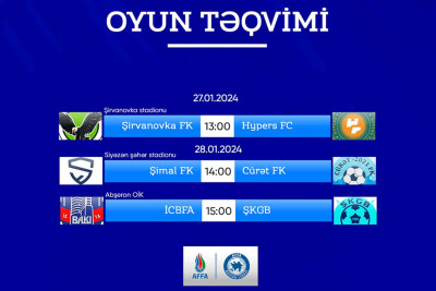 Futbol: Şimal komandalarının oyun təqvimi açıqlanıb