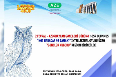 Quba: “Nə? Harada? Nə zaman?” oyununun region birinciliyi keçiriləcək