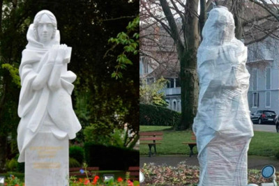 Xurşidbanu Natəvanın heykəlinə qarşı Fransada vandalizm aktı törədilib