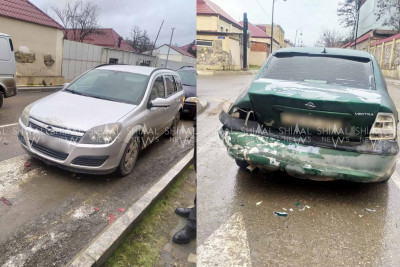 Quba: Heydər Əliyev prospektində “Opel” “Opel”ə dəyib