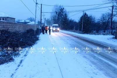 Quba-Xaçmaz yolunun bir hissəsini buz bağlayıb