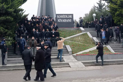 Xaçmaz: Şəhidlər xiyabanında 20 Yanvar qəhrəmanlarının xatirələri anılıb