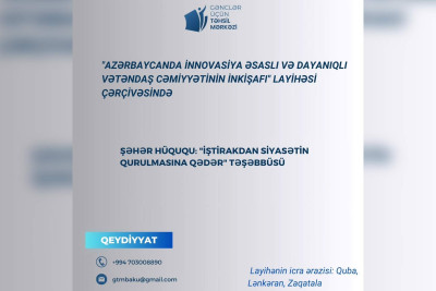 Quba: layihə qalibi olan şəxs maliyyə dəstəyi alacaq