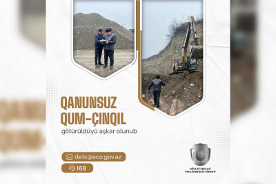 Quba: qanunsuz çınqıl daşıyanlar cərimələniblər