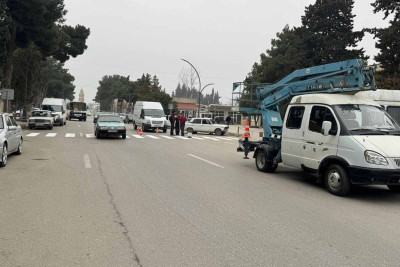 Xaçmazda nişanlanma xətləri boyanıb