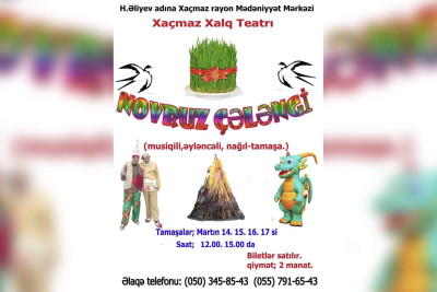Xaçmaz Xalq Teatrında Novruz tamaşası olacaq