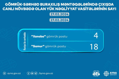AYNA: Gömrük postunda 22 yük avtomobili gözləyir