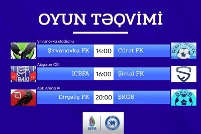 Futbol: Şimal komandalarının oyun təqvimi açıqlanıb