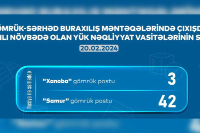 AYNA: Gömrük postunda 45 yük avtomobili gözləyir