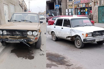 Xaçmaz: 2 avtomobil toqquşub