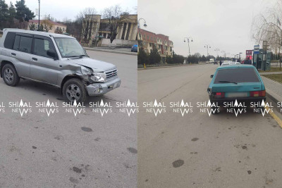 Quba: Piyada keçidində avtomobillər toqquşub