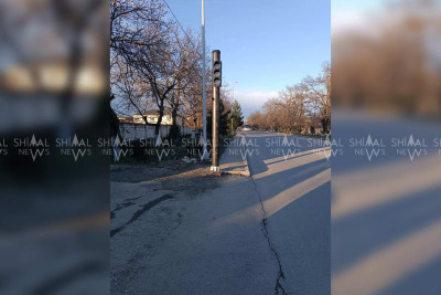 Qusar: Məktəbin yaxınlığında işıqfor quraşdırılıb