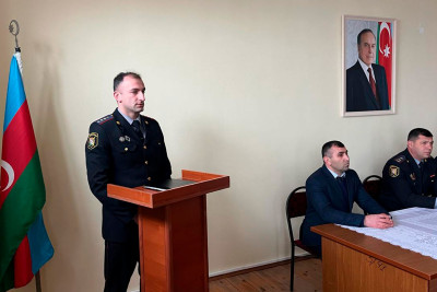 Qusar polisi məktəblilərlə görüşüb