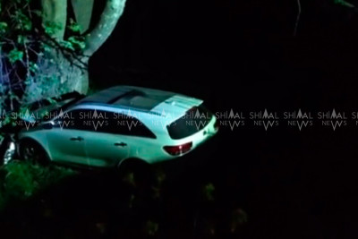 Ödənişli yolda qəza: Avtomobil ağaca çarpılıb