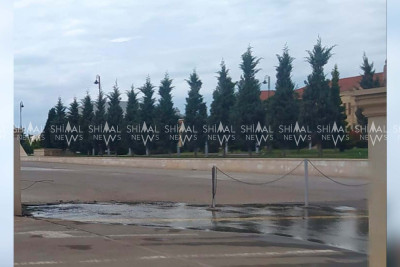 Qubada asfaltı su aparır