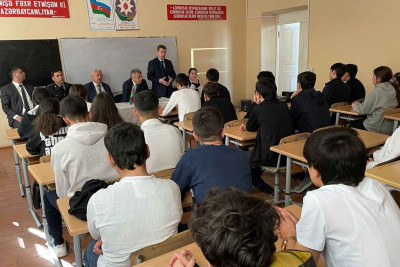 Xaçmazda şagirdlərlə görüşlər təşkil olunub