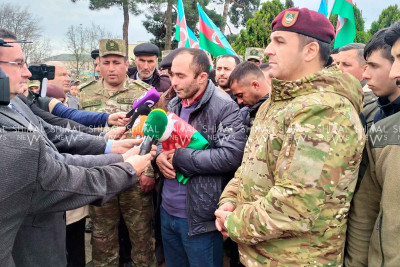 Quba: Həlak olan əsgər Saleh Xələfov torpağa tapşırılıb