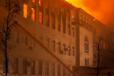 Xaçmaz: Məktəb otağında yanğın olub