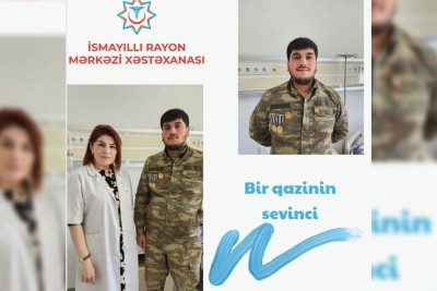 İsmayıllıda qazi sevinc dolu anlar yaşayıb