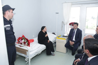 Xaçmaz: RİH başçısı şəhid anasını ziyarət edib