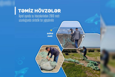 ETSN: Xaçmaz rayonu akvatoriyasında yenidən sintetik torlar aşkarlanıb