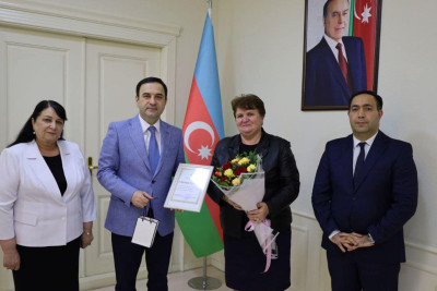 İsmayıllı: Lətifə Həmidova “Təşəkkürnamə”yə layiq görülüb