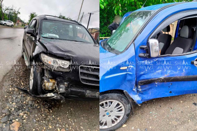 Quba: 2 avtomobil toqquşub - FOTO