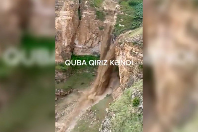 Qrızda sel olub - VİDEO