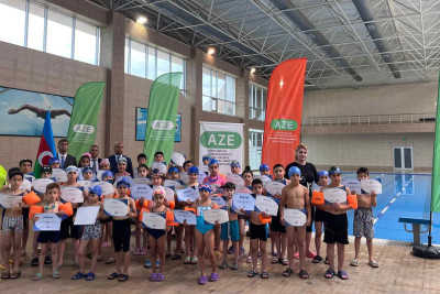 Üzgüçülük: Xaçmazda I-V sinif şagirdləri yarışıblar