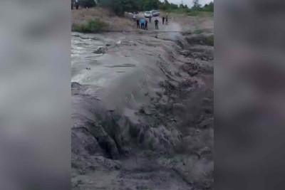 Xaçmaz rayonunda sel fəsadlar törədib - VİDEO