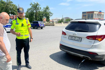 Qubada nəqliyyat vasitələri yoxlanılıb