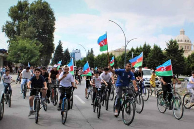 Xaçmaz rayonunda veloyürüş keçirilib