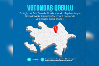 ETSN: İsmayıllıda vətəndaş qəbulu keçiriləcək