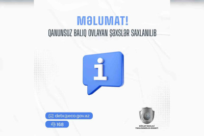 ETSN: Xaçmazda qanunsuz balıq ovunun qarşısı alınıb