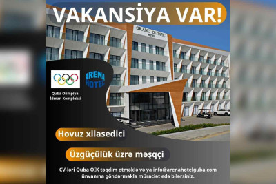 Quba OİK: 2 vəzifə üzrə vakansiya elan edilib