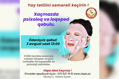 Xaçmazda uşaqlar üçün ödənişsiz müayinə keçiriləcək