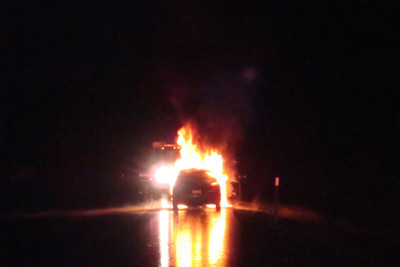 Şabranda “Mercedes" yanıb