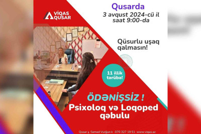 Qusar: “Viqas MED” ödənişsiz qəbul keçirəcək